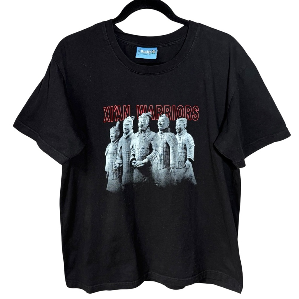 Vintage Xi'an Warriors T Shirt Tee XL Black Terracotta Army Qin Shi Huang China